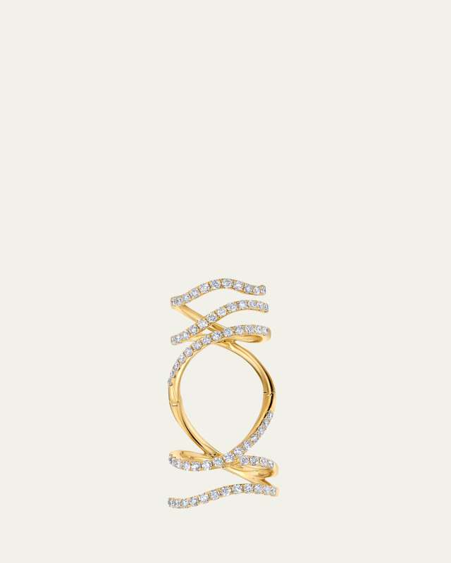 18K Yellow Gold Rio Diamond Mega Swirl Ring